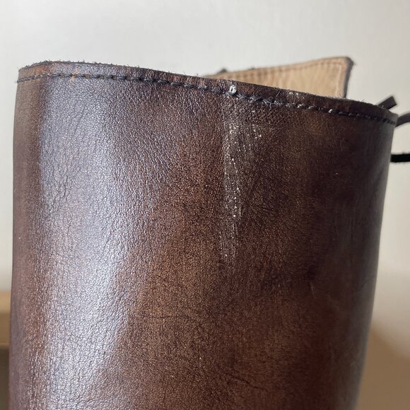 BED STU Manchester Distressed Brown Leather Tall Riding Boots BedStu Size 6.5 - Picture 9 of 16